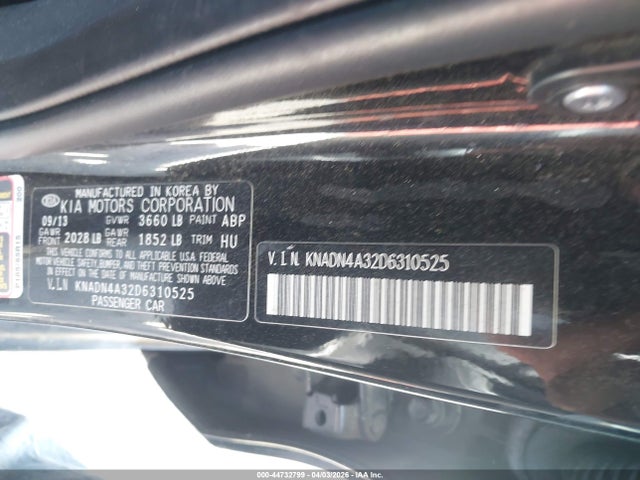 Aukcja sprzedaży 2013 Kia Rio Ex, vin: KNADN4A32D6310525, numer aukcji: 44732799