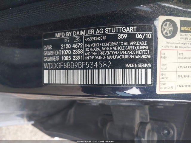 Продаж на аукціоні авто 2011 Mercedes-benz C 300 Luxury 4matic/sport 4matic, vin: WDDGF8BB9BF534582, номер лоту: 44732953