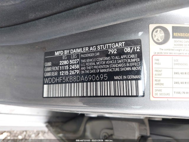 2013 MERCEDES-BENZ E 350 WDDHF5KB8DA690695 Photo 8