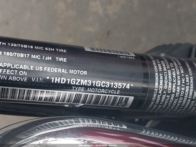 1HD1GZM31GC313574 Harley-Davidson Fld Switchback