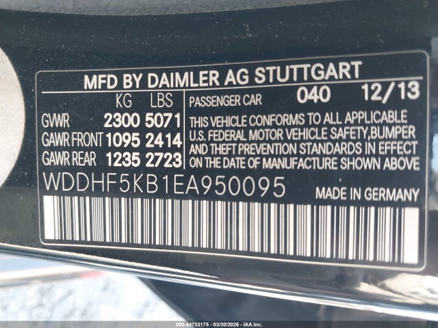 Продажа на аукционе авто 2014 Mercedes-benz E 350, vin: WDDHF5KB1EA950095, номер лота: 44733175