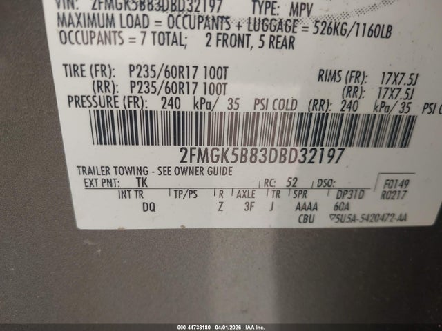 2013 FORD FLEX 2FMGK5B83DBD32197 Photo 8