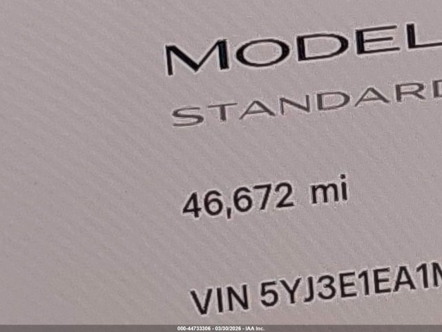 Aukcja sprzedaży 2021 Tesla Model 3 Standard Range Plus Rear-wheel Drive, vin: 5YJ3E1EA1MF994249, numer aukcji: 44733306