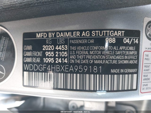 WDDGF4HBXEA959181 Mercedes-Benz C 250 Sport