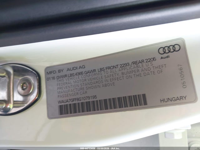 WAUA7GFF8G1079195 Audi A3 1.8t Premium