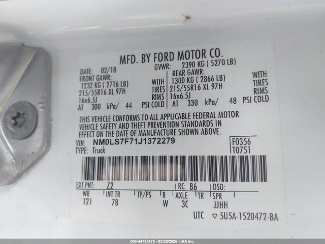 Ford Transit Connect Xlt 2018 NM0LS7F71J1372279 Image 9