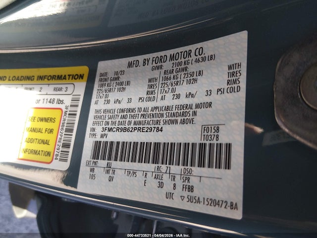 3FMCR9B62PRE29784 Ford Bronco Sport Big Bend