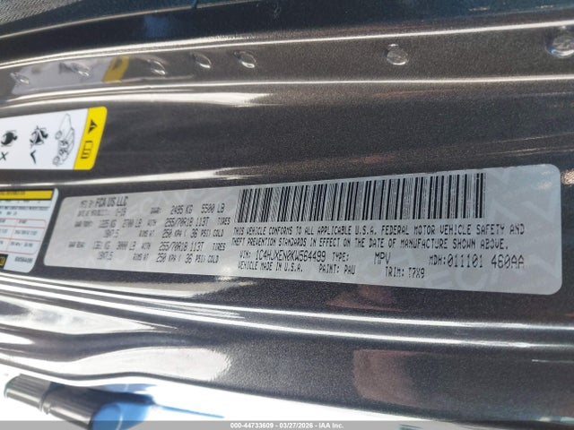 1C4HJXEN0KW564499 Jeep Wrangler Unlimited Sahara 4x4