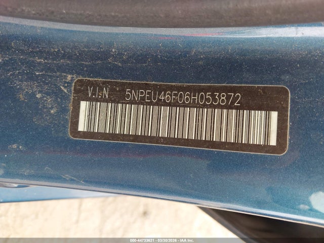 2006 Hyundai Sonata Gls V6/lx V6 მანქანა იყიდება აუქციონზე, vin: 5NPEU46F06H053872, აუქციონის ნომერი: 44733621