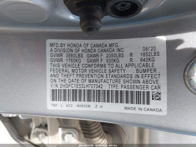 2020 HONDA CIVIC SI 2HGFC1E53LH707042 Photo 8