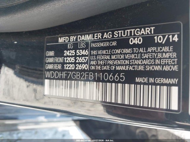 Продажа на аукционе авто 2015 Mercedes-benz E 63 Amg S 4matic, vin: WDDHF7GB2FB110665, номер лота: 44733799