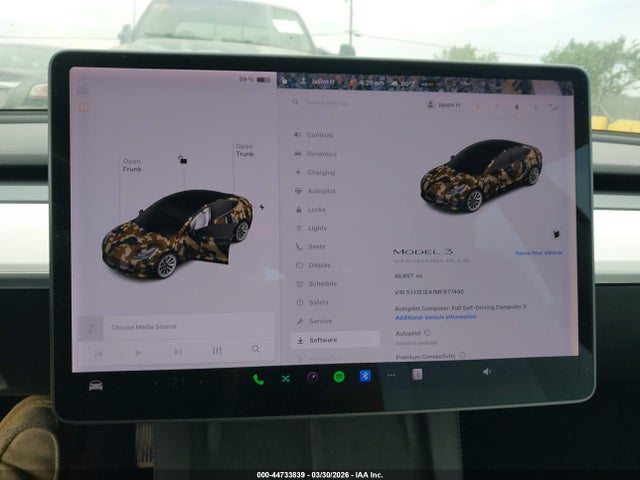 Aukcja sprzedaży 2021 Tesla Model 3 Standard Range Plus Rear-wheel Drive, vin: 5YJ3E1EA1MF877495, numer aukcji: 44733839