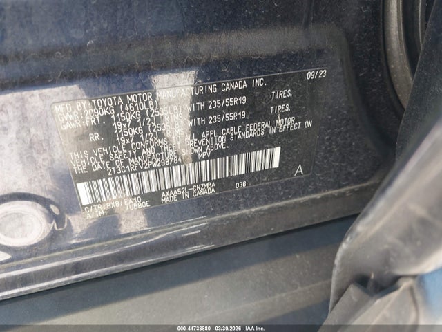 Продажа на аукционе авто 2023 Toyota Rav4 Xle Premium, vin: 2T3C1RFV2PW298784, номер лота: 44733880