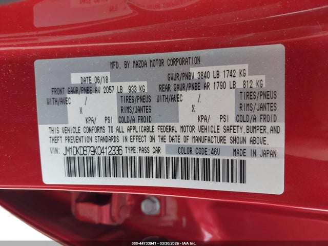 2019 MAZDA CX-3 JM1DKDB79K0412336 Photo 8