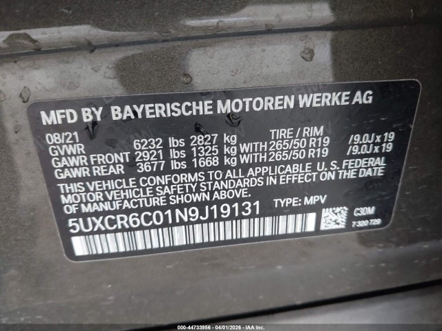 2022 BMW X5 5UXCR6C01N9J19131 Photo 8