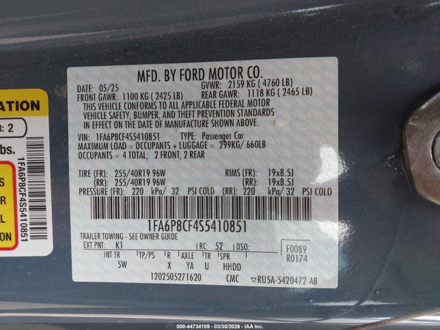 Ford Mustang Gt Premium Fastback 2025 1FA6P8CF4S5410851 Image 9