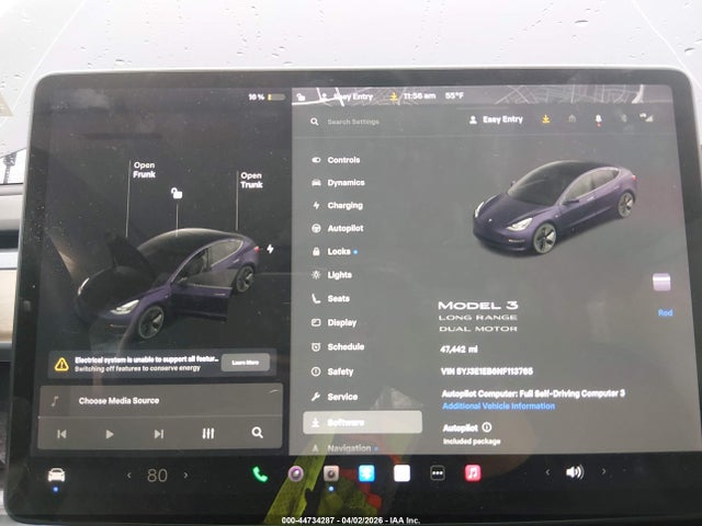 Продажа на аукционе авто 2022 Tesla Model 3 Long Range Dual Motor All-wheel Drive, vin: 5YJ3E1EB6NF113765, номер лота: 44734287