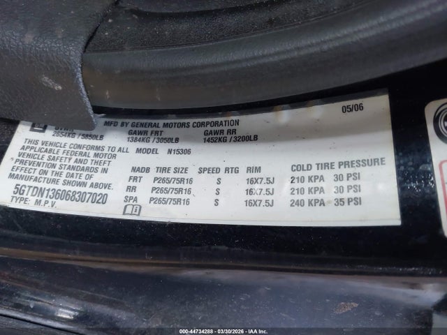 2006 HUMMER H3 SUV 5GTDN136068307020 Photo 8