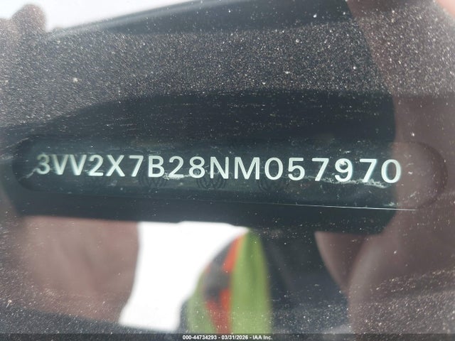 44734293 :رقم المزاد ، 3VV2X7B28NM057970 vin ، 2022 Volkswagen Taos 1.5t Sel مزاد بيع