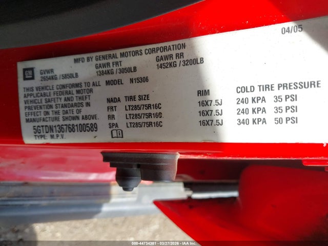 2006 HUMMER H3 SUV 5GTDN136768100589 Photo 8