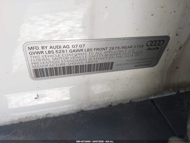 2008 AUDI A6 WAUDH74F08N031066 Photo 8