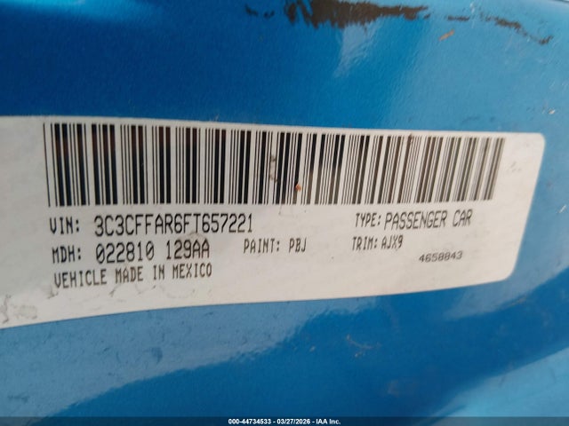 2015 FIAT 500 3C3CFFAR6FT657221 Photo 8