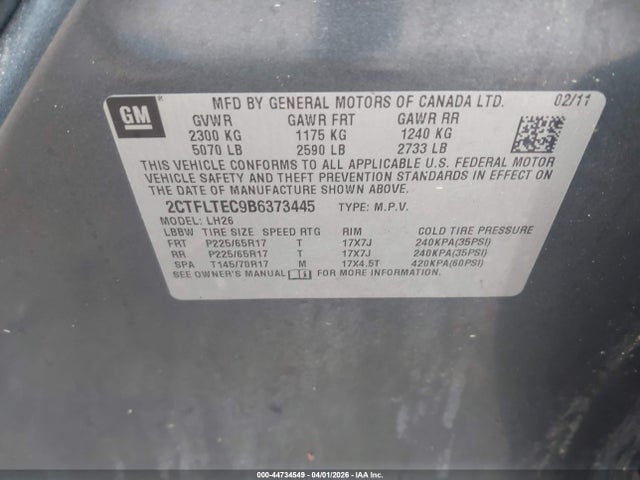 2011 GMC TERRAIN 2CTFLTEC9B6373445 Photo 8