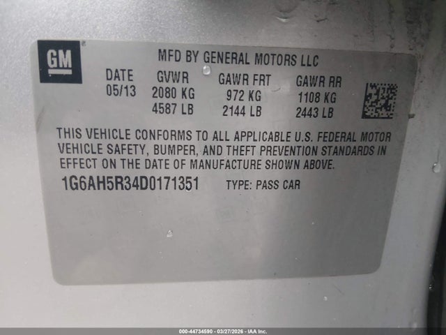 2013 CADILLAC ATS 1G6AH5R34D0171351 Photo 8