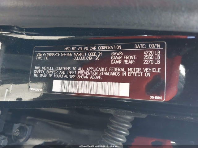 2015 VOLVO S60 YV126MFK0F1344996 Photo 8