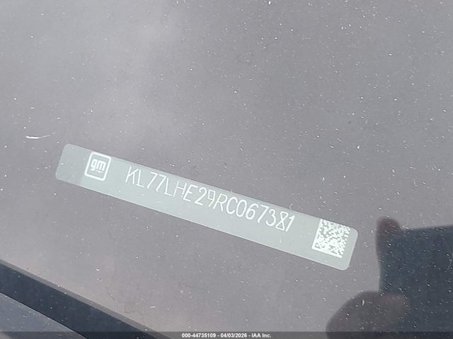 2024 Chevrolet Trax Fwd Lt მანქანა იყიდება აუქციონზე, vin: KL77LHE29RC067381, აუქციონის ნომერი: 44735109