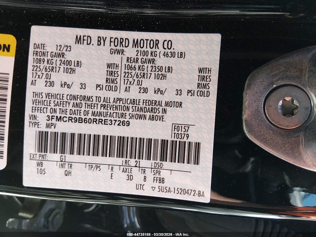 3FMCR9B60RRE37269 Ford Bronco Sport Big Bend