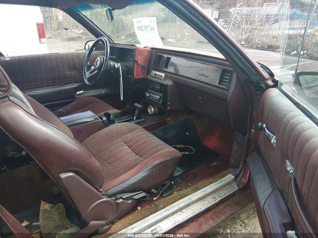 44735209 :رقم المزاد ، 1G1GZ37G1GR199776 vin ، 1986 Chevrolet Monte Carlo مزاد بيع