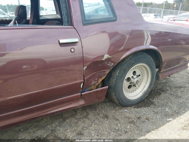 44735209 :رقم المزاد ، 1G1GZ37G1GR199776 vin ، 1986 Chevrolet Monte Carlo مزاد بيع