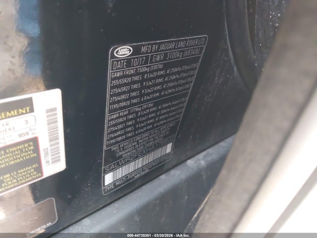 Продаж на аукціоні авто 2017 Land Rover Range Rover Sport 5.0l V8 Supercharged/5.0l V8 Supercharged Dynamic, vin: SALWR2FEXHA176602, номер лоту: 44735301