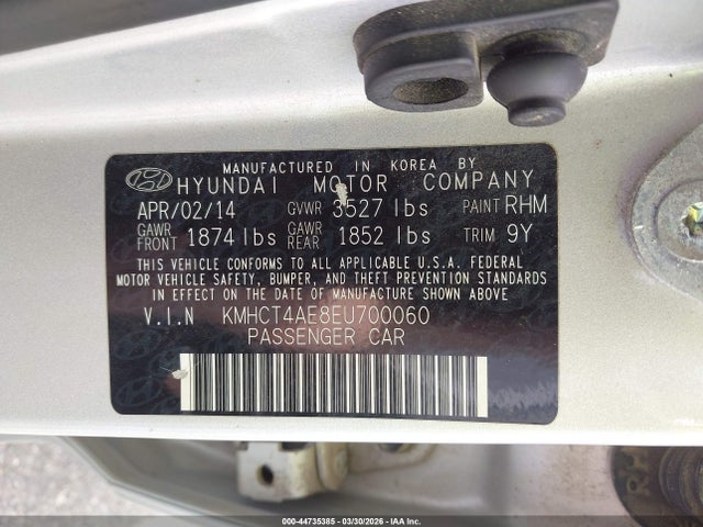 Hyundai ACCENT GLS 2014 KMHCT4AE8EU700060 Image 9