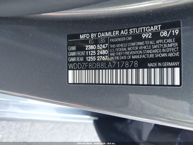 Aukcja sprzedaży 2020 Mercedes-benz E 350, vin: WDDZF8DB8LA717878, numer aukcji: 44735424