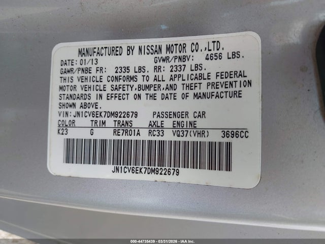 2013 INFINITI G37 JN1CV6EK7DM922679 Photo 8
