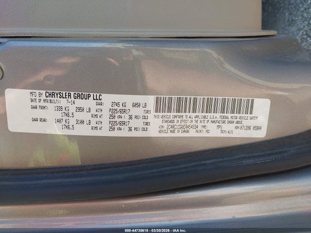 Aukcja sprzedaży 2014 Chrysler Town & Country Touring-l, vin: 2C4RC1CG0ER454534, numer aukcji: 44735618