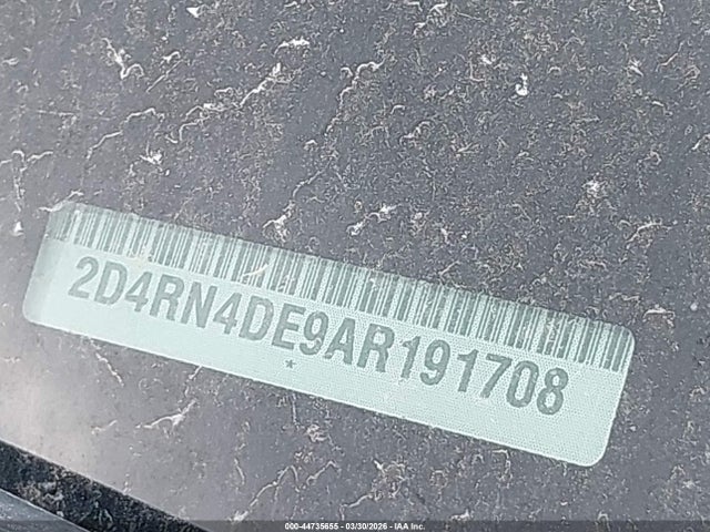 2010 Dodge Grand Caravan Se მანქანა იყიდება აუქციონზე, vin: 2D4RN4DE9AR191708, აუქციონის ნომერი: 44735655