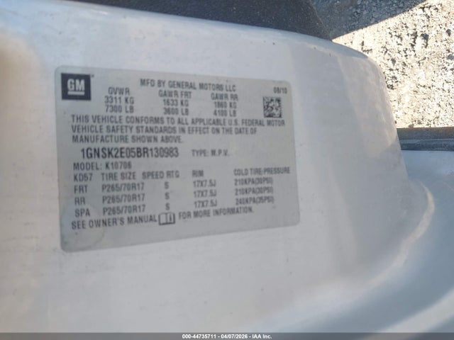 2011 CHEVROLET TAHOE 1GNSK2E05BR130983 Photo 8