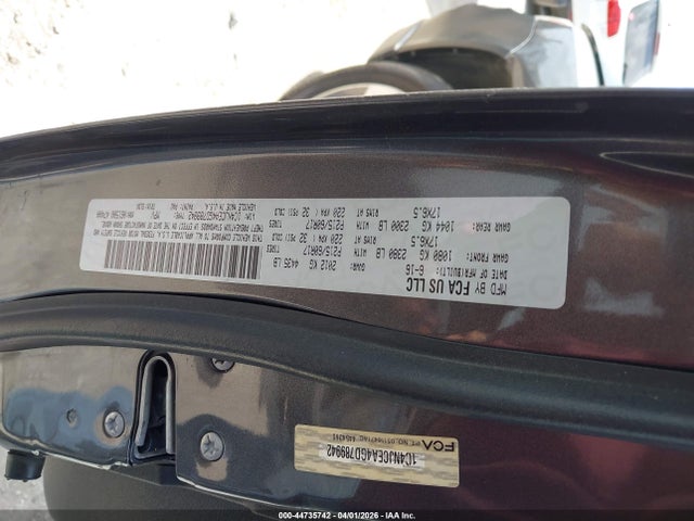 Продажа на аукционе авто 2016 Jeep Compass High Altitude Edition, vin: 1C4NJCEA4GD789942, номер лота: 44735742