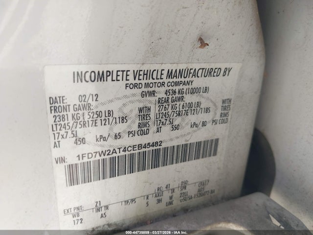 2012 FORD F-250 1FD7W2AT4CEB45482 Photo 8