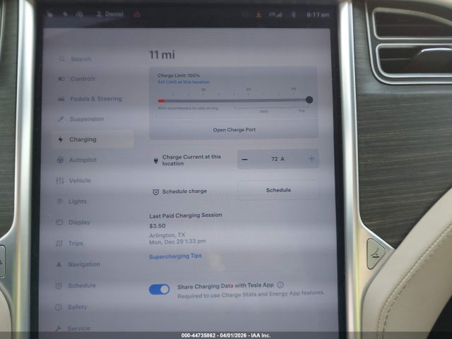 Продаж на аукціоні авто 2016 Tesla Model S 90d/p100d/p85d/p90d, vin: 5YJSA1E48GF172764, номер лоту: 44735862