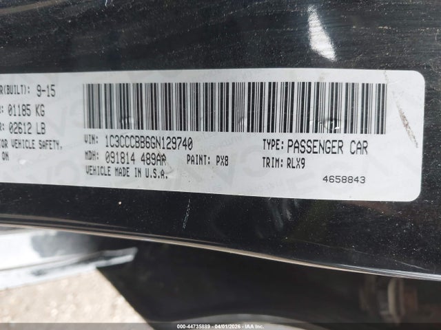 2016 CHRYSLER 200 1C3CCCBB6GN129740 Photo 8