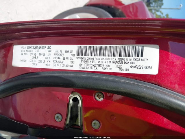 Продажа на аукционе авто 2013 Ram 1500 Express, vin: 1C6RR7KTXDS726320, номер лота: 44735933