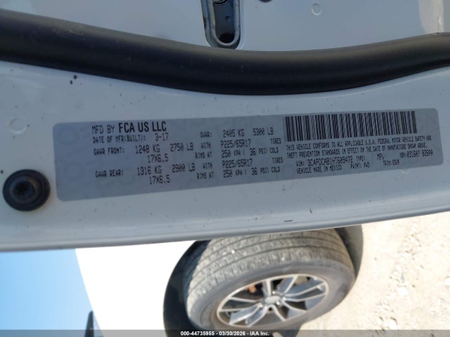 Продаж на аукціоні авто 2017 Dodge Journey Se, vin: 3C4PDCAB1HT609472, номер лоту: 44735955
