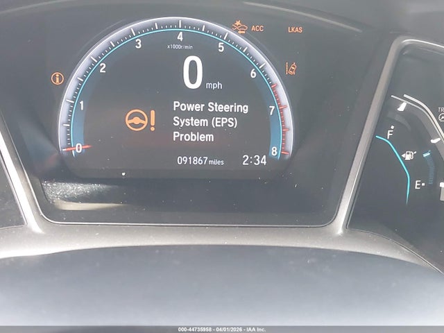 44735958 :رقم المزاد ، 19XFC1F96ME005214 vin ، 2021 Honda Civic Touring مزاد بيع