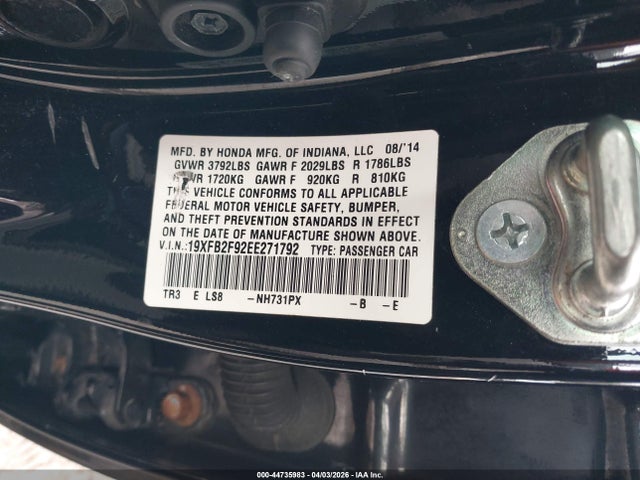 Honda Civic Ex-l 2014 19XFB2F92EE271792 Image 9