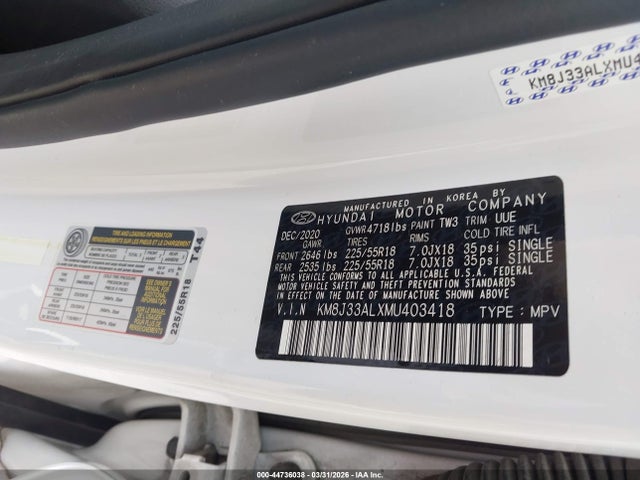 Hyundai Tucson Ultimate 2021 KM8J33ALXMU403418 Image 9
