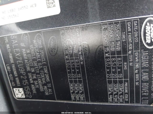 2023 LAND ROVER DEFENDER SALEX7EU9P2151562 Photo 8